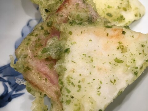 はんぺんとベーコンの磯部天